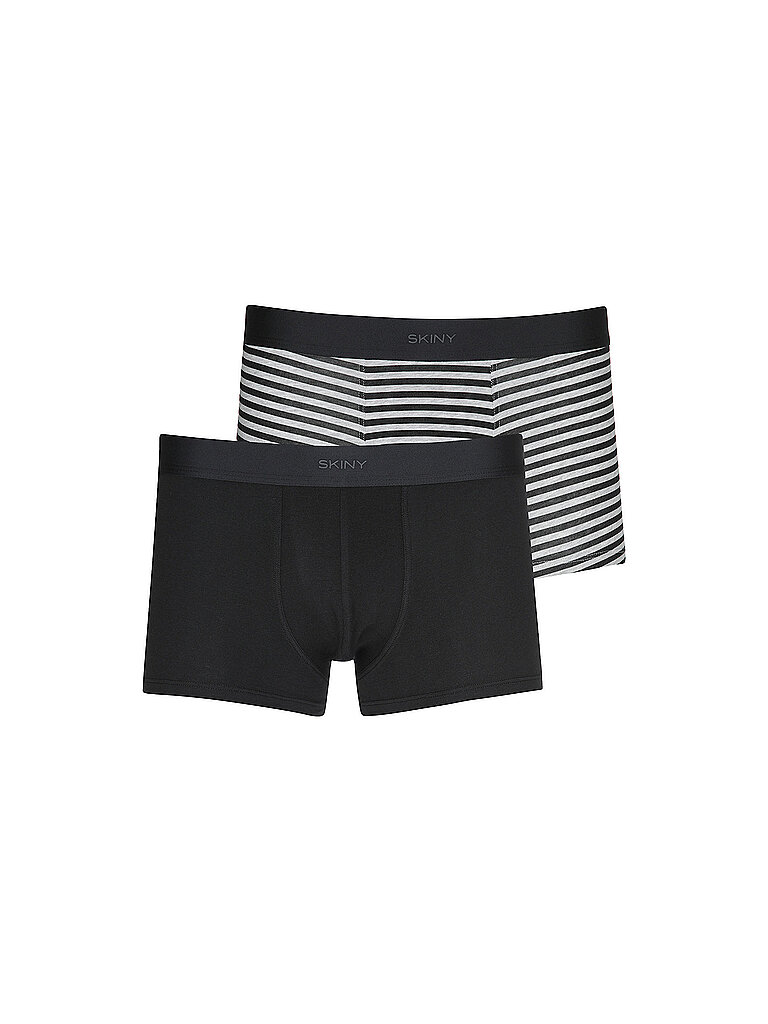 Pants 2er Pkg. COTTON MULTIPACK blackmelangesripes selection schwarz XL herren