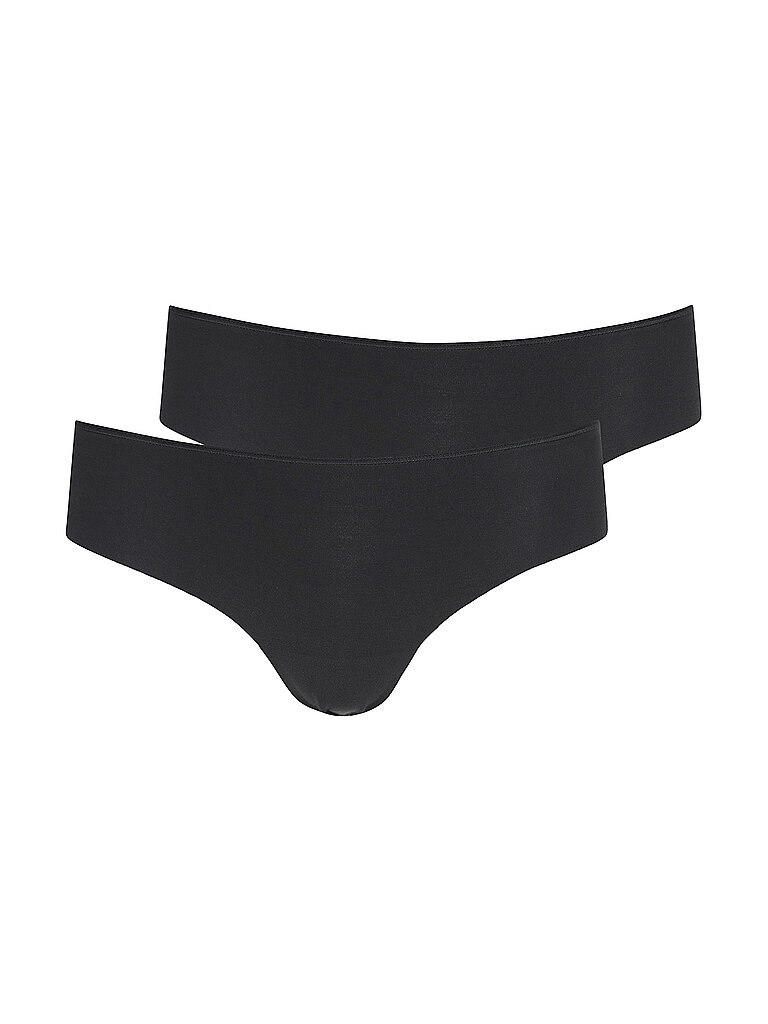 Panty 2er Pkg. ADVANTAGE MODAL INVISIBLE black schwarz 40 damen
