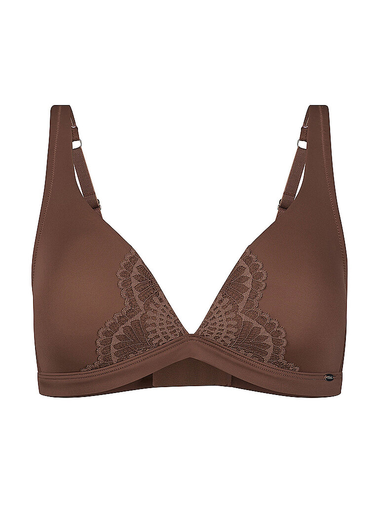 SKINY BH ohne Bügel MICRORNAMENTS deep taupe braun | 75A