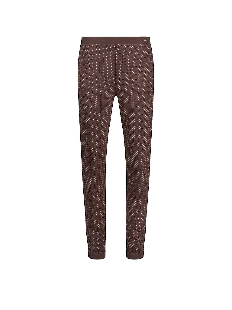 SKINY Pyjamahose deeptaupe dots braun | 36