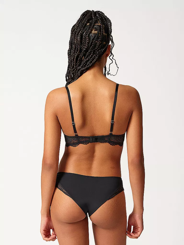 SKINY | BH gefüttert black | hellblau