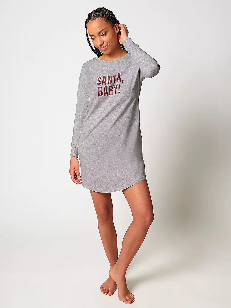 SKINY | Nachthemd - Sleepshirt grey melange | hellgrau