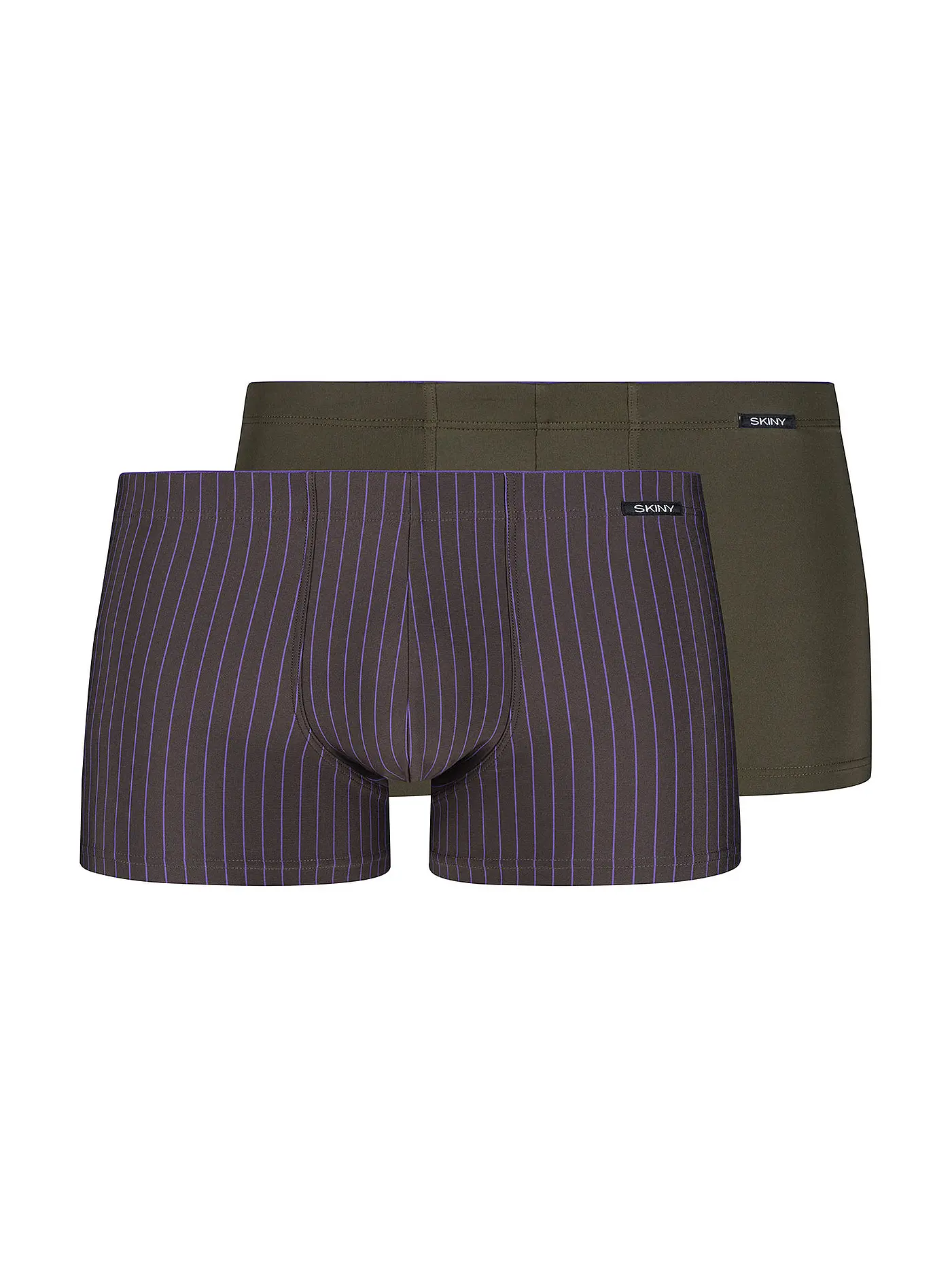 SKINY | Pants 2er Pkg. mossanthra stripes selection | braun