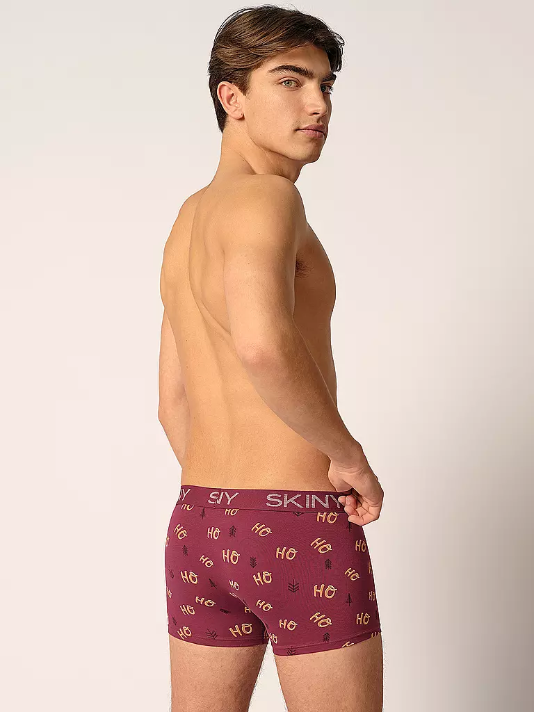 SKINY | Pants 2er Pkg. garnet christmas selection | dunkelrot