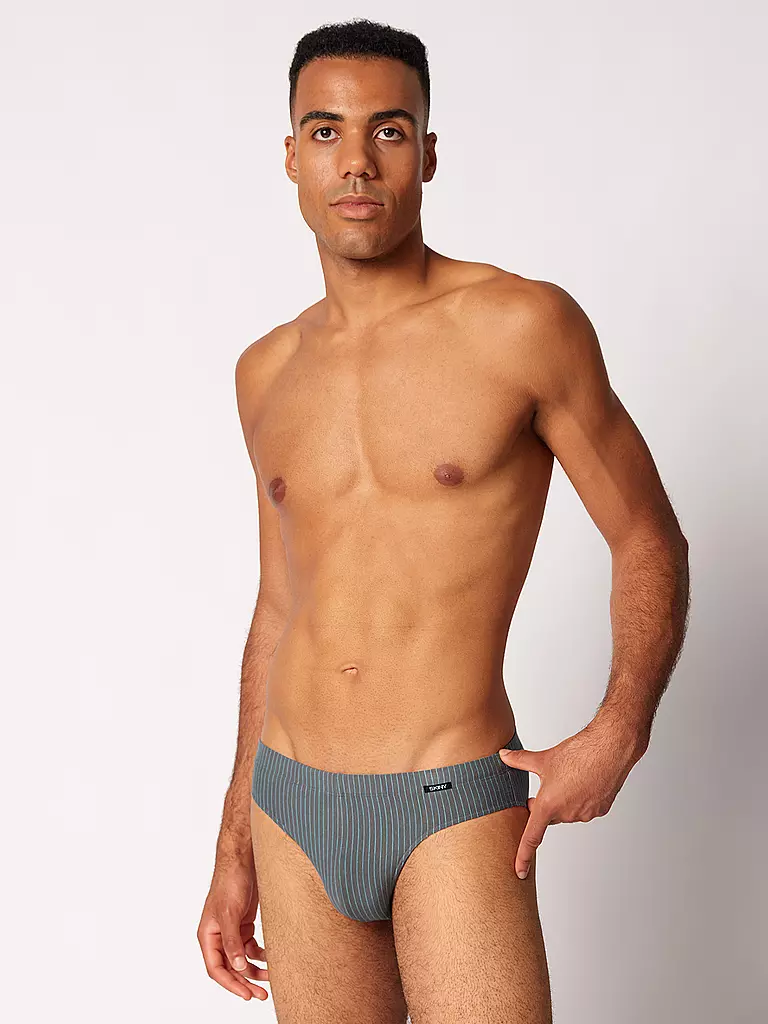 SKINY | Slip 2er Pkg. gunmetal stripes selection | rot