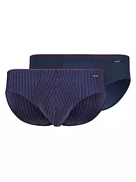 SKINY | Slip 2er Pkg. navyred stripes selection | dunkelblau