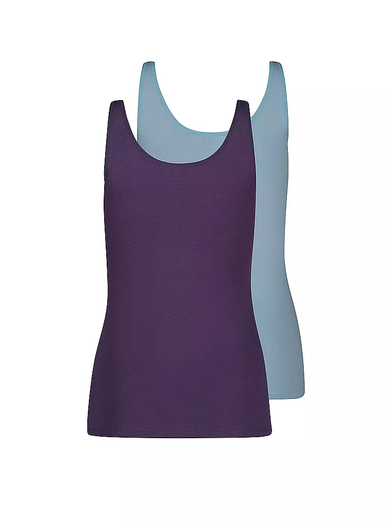 SKINY | Tank Top ADVANTAGE COTTON 2er Pkg lavenderaqua selection | blau