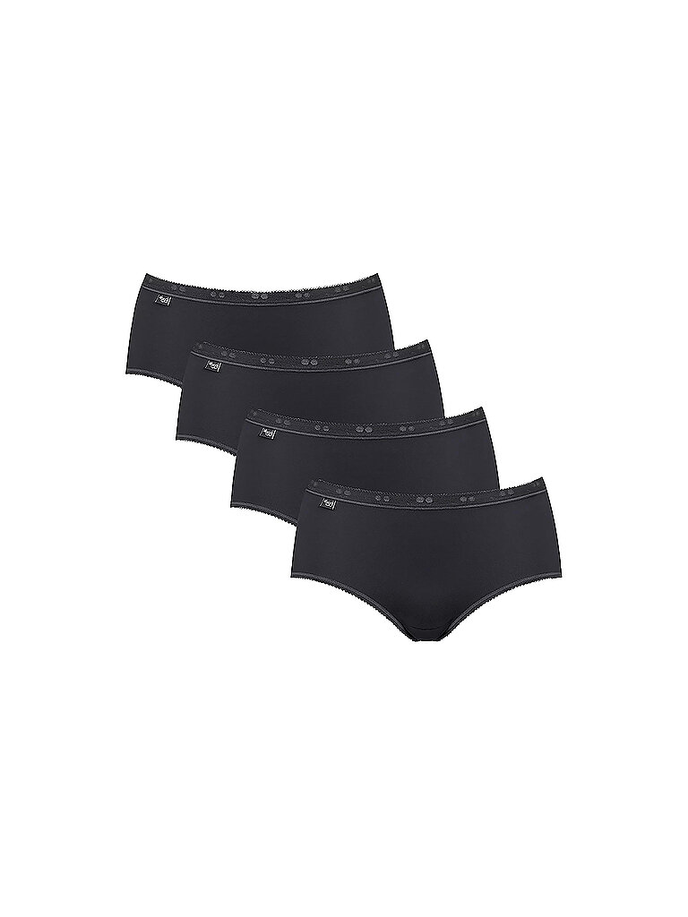Sloggi Midi-Slip Basic 4-Er (Schwarz) Schwarz | 38