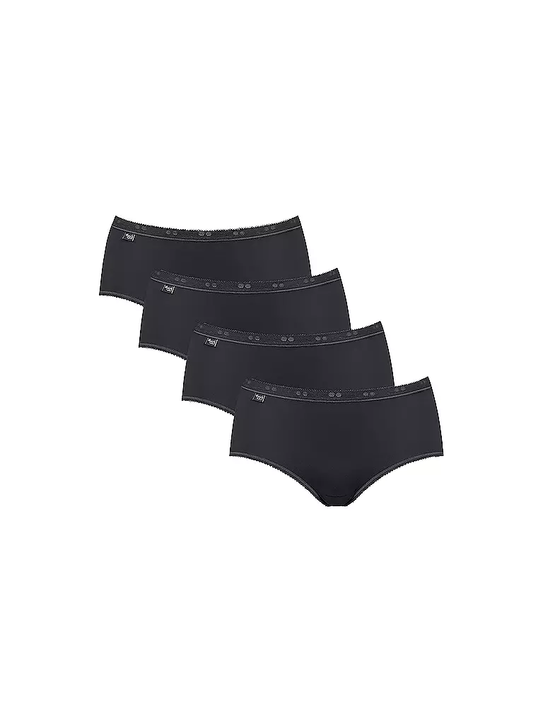 SLOGGI | Midi-Slip "Basic" 4-er (Schwarz) | schwarz