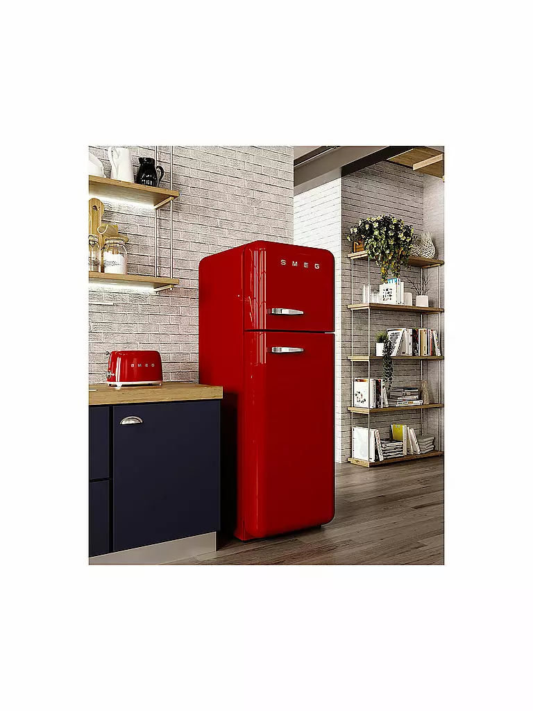 SMEG | 2 Schlitz Toaster 50‘s Retro Style Rot TSF01RDEU | schwarz