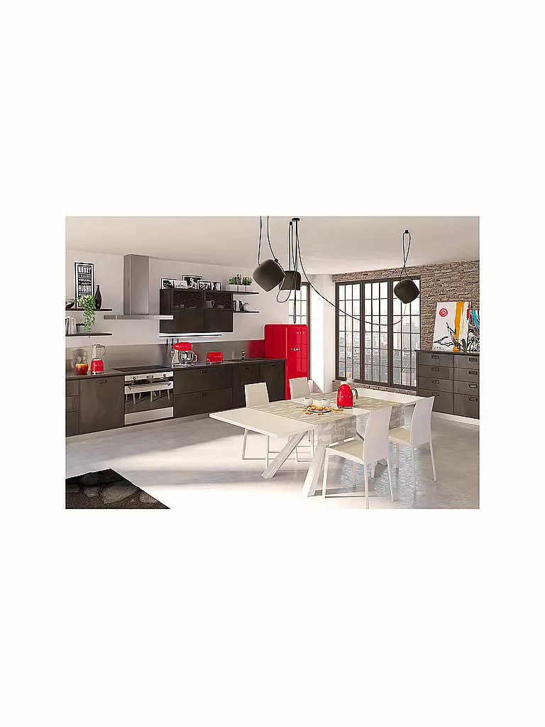 SMEG | 2 Schlitz Toaster 50‘s Retro Style Rot TSF01RDEU | schwarz
