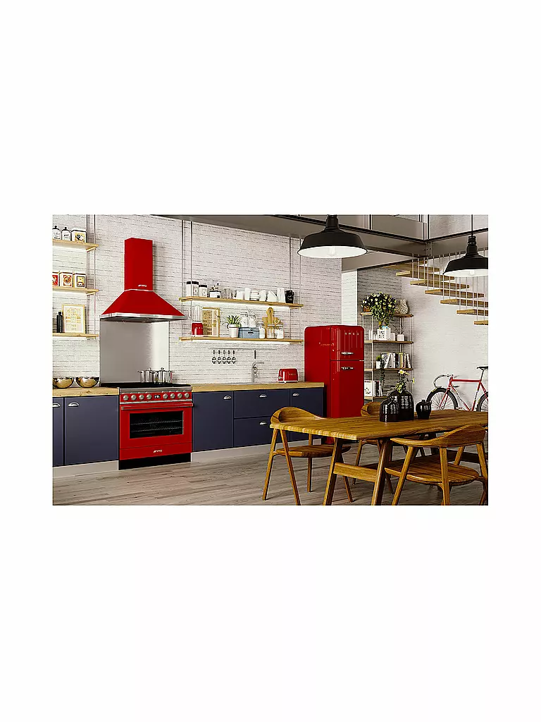 SMEG | 2 Schlitz Toaster 50‘s Retro Style Rot TSF01RDEU | schwarz