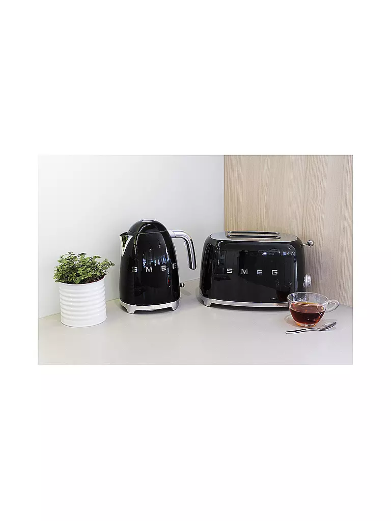 SMEG | 2 Schlitz Toaster 50‘s Retro Style Schwarz TSF01BLEU | hellgrün