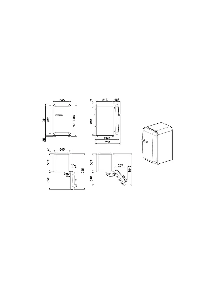 SMEG | Happy Home Bar 50s Retro Style  Creme FAB10HRCR5 | creme