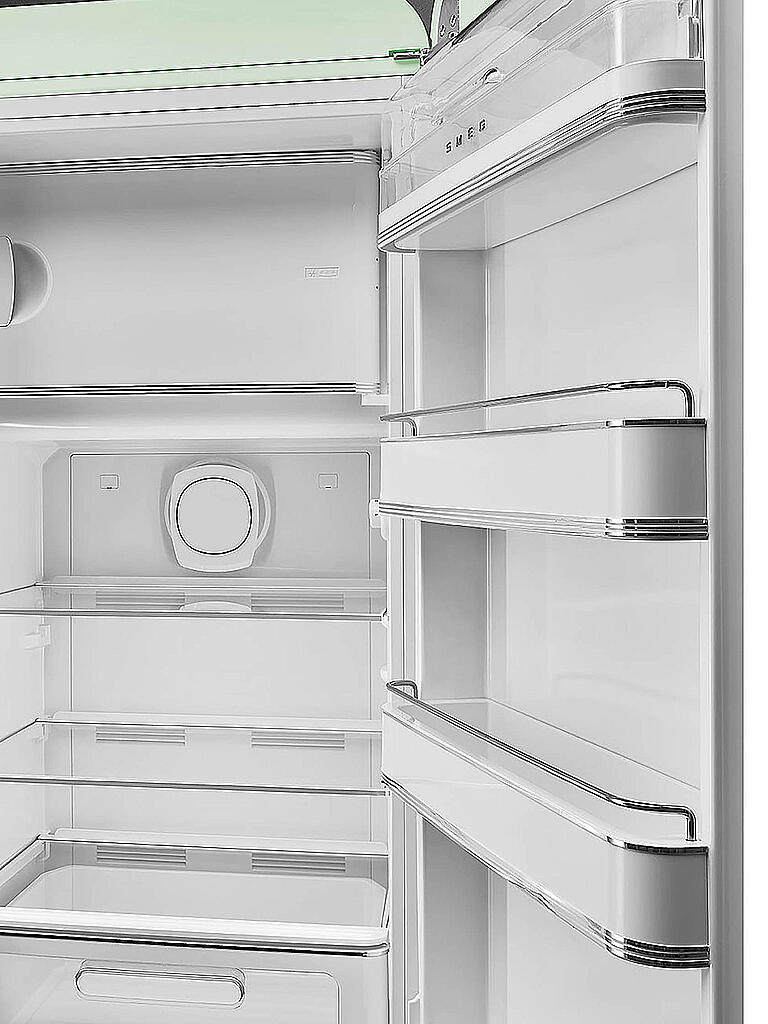 Einbaukühlschrank Mit Gefrierfach 120 Cm Hoch SMEG Kühlschrank mit Gefrierfach 50s Retro Style Pastellgrün FAB28RPG5 grün