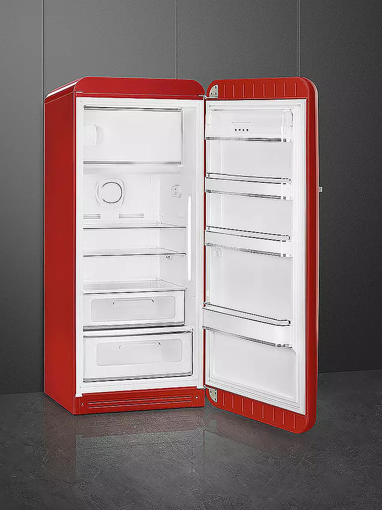 Kühlschrank Warm An Den Seiten SMEG Kühlschrank mit Gefrierfach 50s Retro Style Rot FAB28RRD5 rot