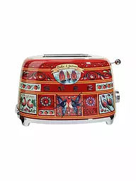 SMEG | Toaster (2 Scheiben) "Dolce Gabbana" TSF01DG (Rot/Dekor) | bunt