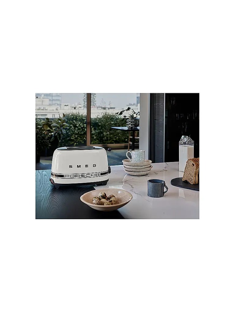 SMEG | Toaster 2 Scheiben PORSCHE X Carrar White  | Weiss