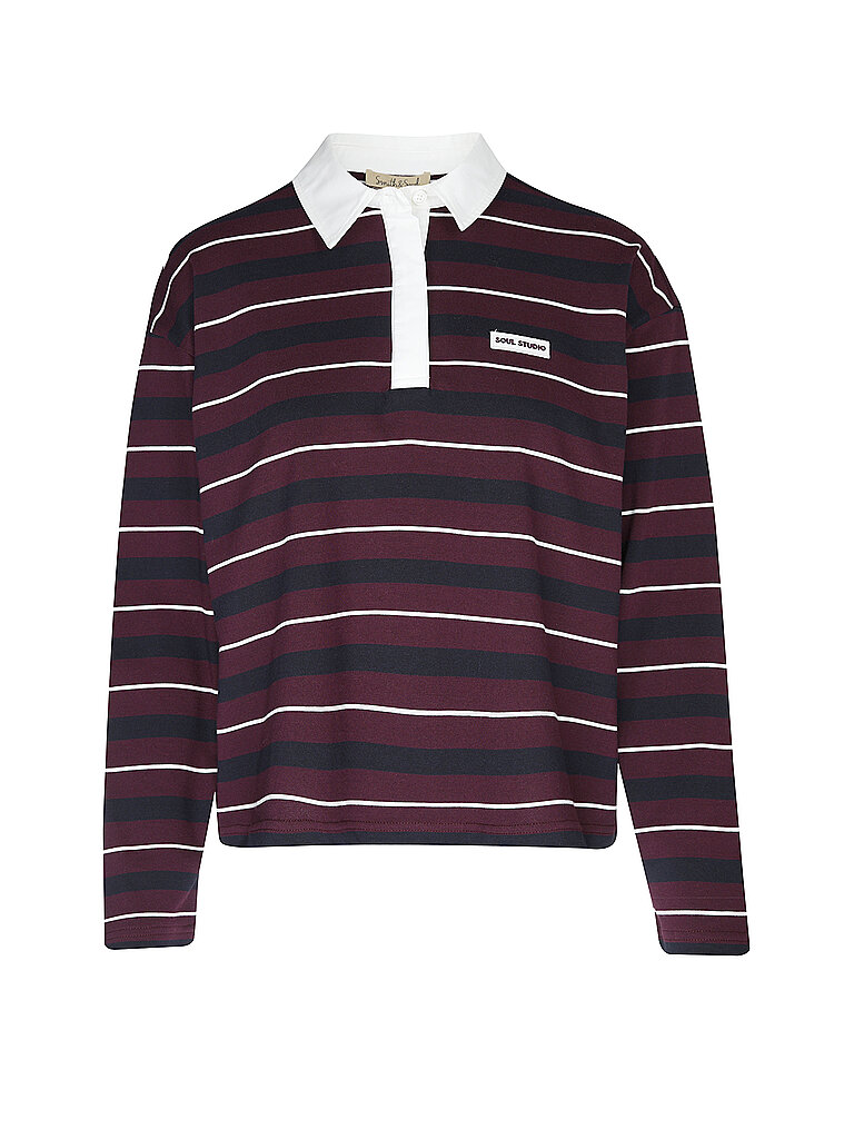 SMITH&SOUL Poloshirt  dunkelrot | XS