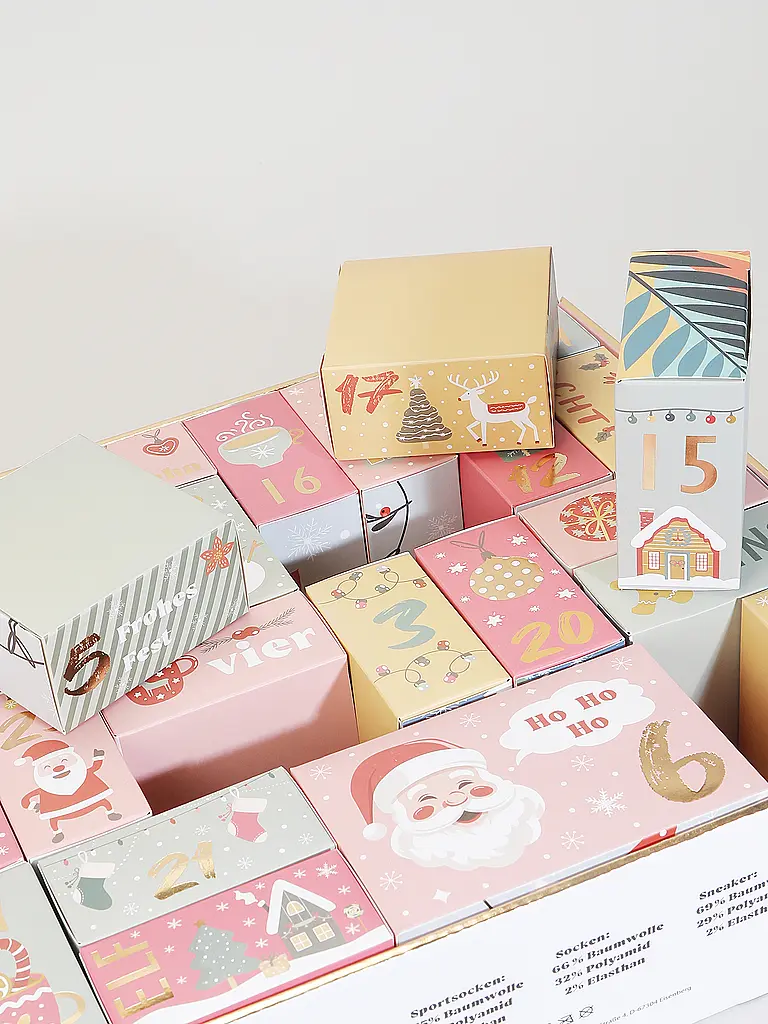 SOCKSWEAR | Socken Adventkalender PREMIUM bunt | Bunt