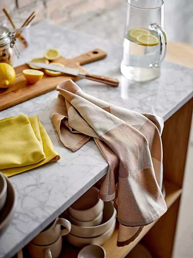 SOEDAHL | Geschirrtücher Set 2tlg. 50x70cm TWIST Warm Taupe  | hellbraun