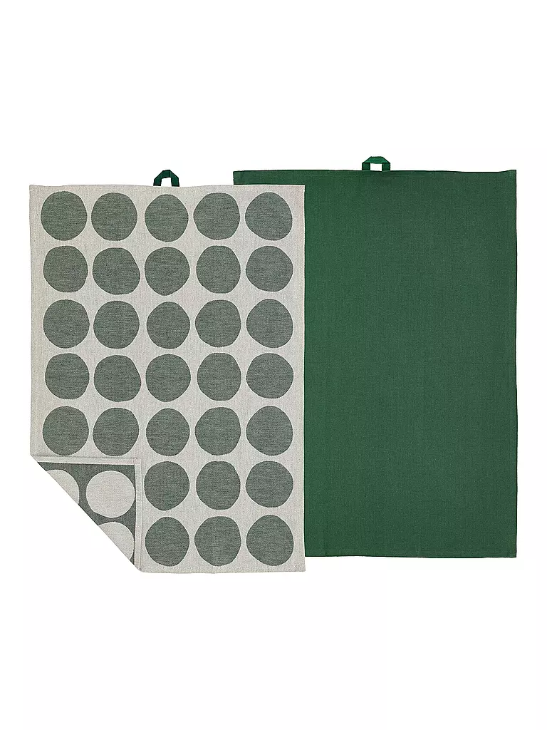 SOEDAHL | Geschirrtuch-Set 2tlg BUBBLES Pine Green | dunkelgrün