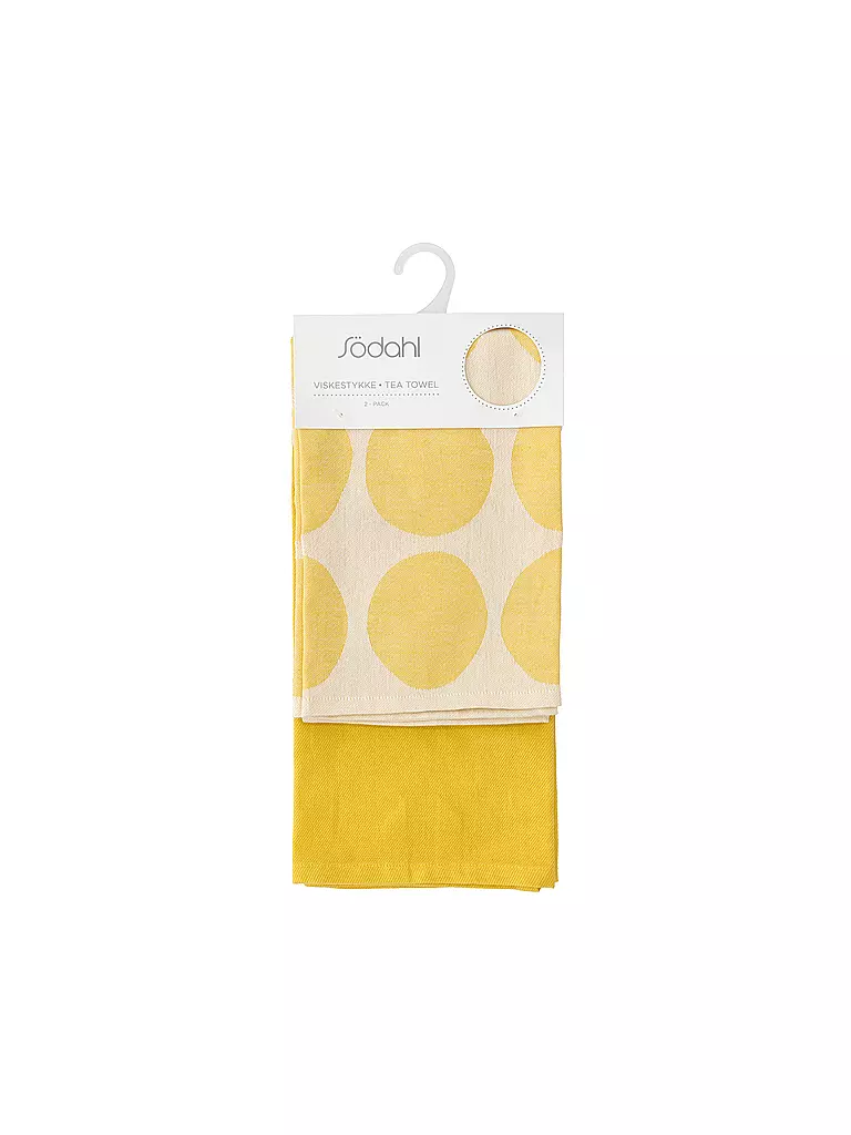 SOEDAHL | Geschirrtuch-Set 2tlg BUBBLES Yellow | hellbraun