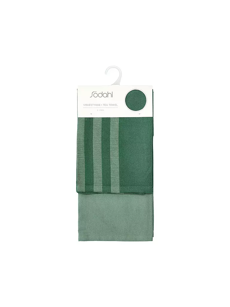SOEDAHL | Geschirrtuch-Set 2tlg REFLECTION Pine Green | hellbraun