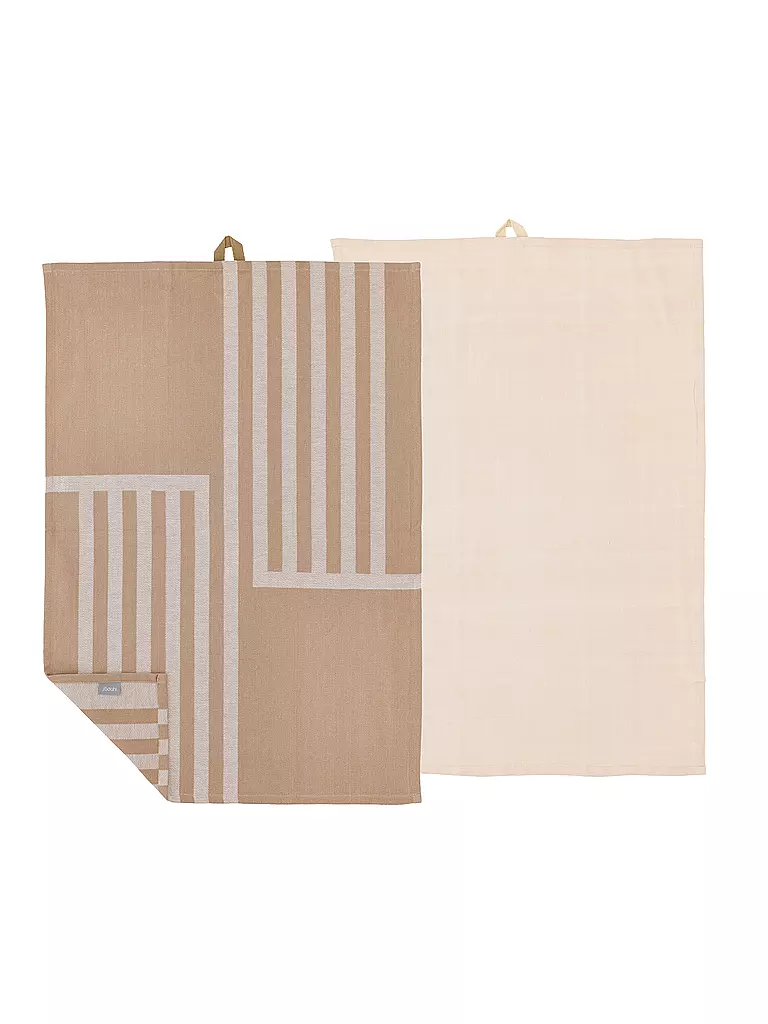 SOEDAHL | Geschirrtuch-Set 2tlg REFLECTION Warm Taupe | hellbraun