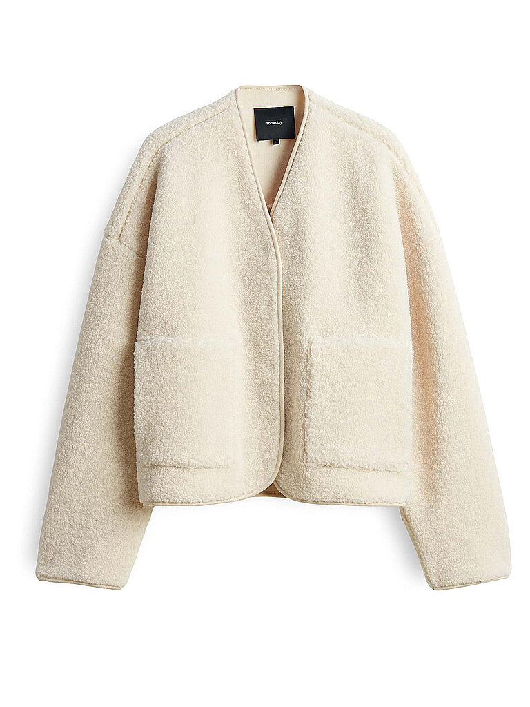Jäckchen in Felloptik UTEDDY DETAIL creme 40 damen