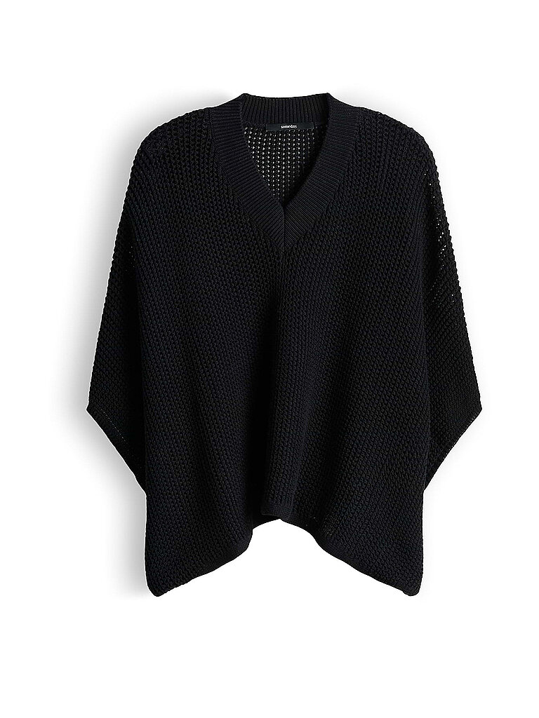 SOMEDAY Cape - Poncho BASONA schwarz
