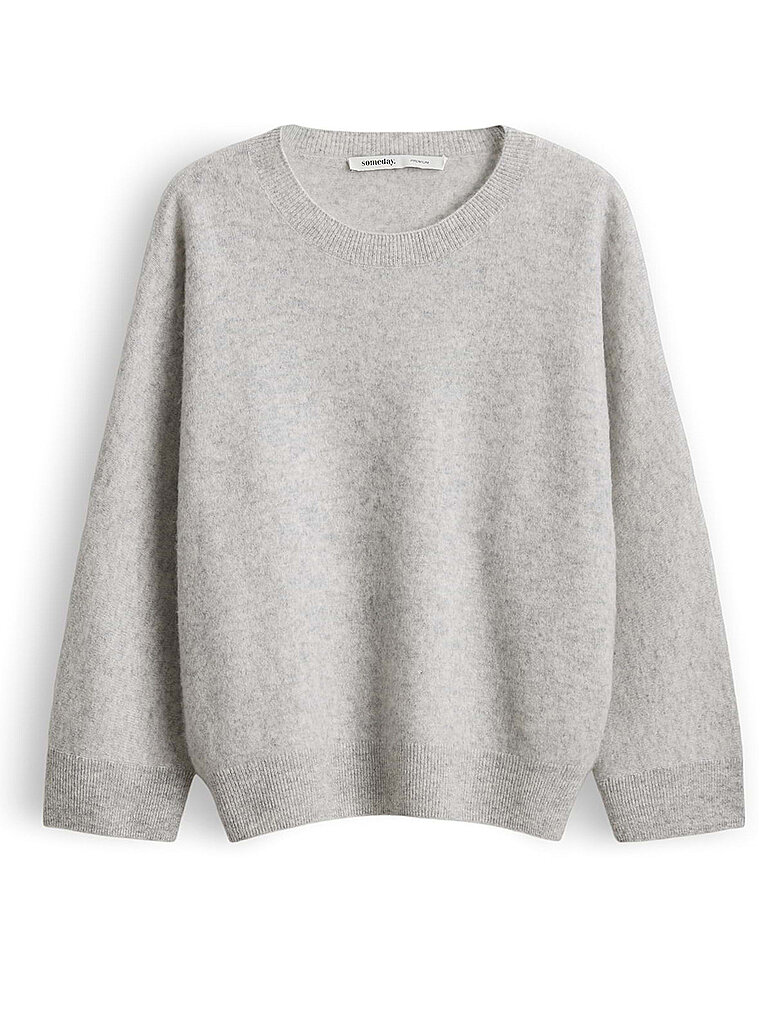 SOMEDAY Kaschmirpullover TWILLA hellgrau | L