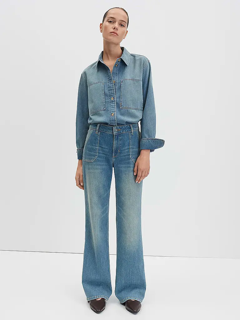 SOMEDAY | Jeans Wide Leg CARIE UTILITY | blau