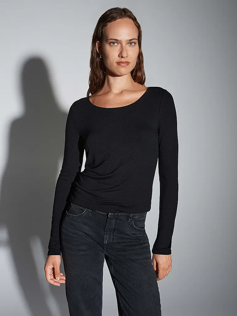 SOMEDAY | Langarmshirt KIROSA SOFT LONG | schwarz