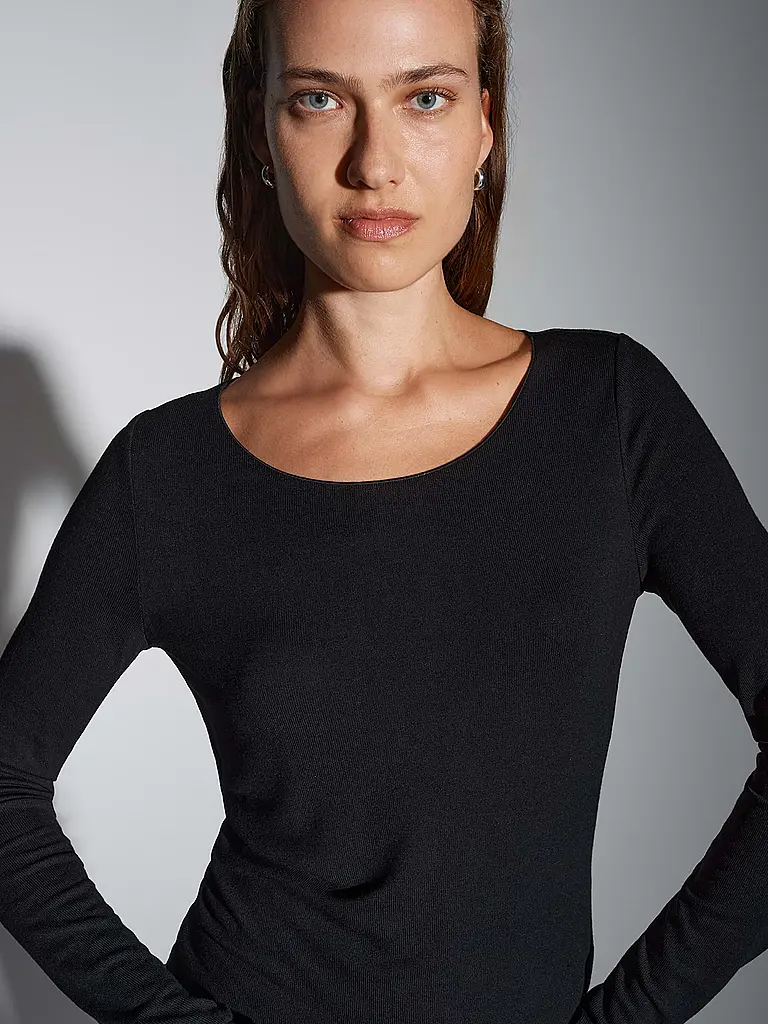 SOMEDAY | Langarmshirt KIROSA SOFT LONG | schwarz
