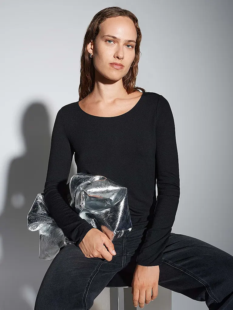 SOMEDAY | Langarmshirt KIROSA SOFT LONG | schwarz