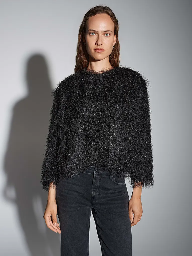 SOMEDAY | Strickjacke UFEATHER | Schwarz
