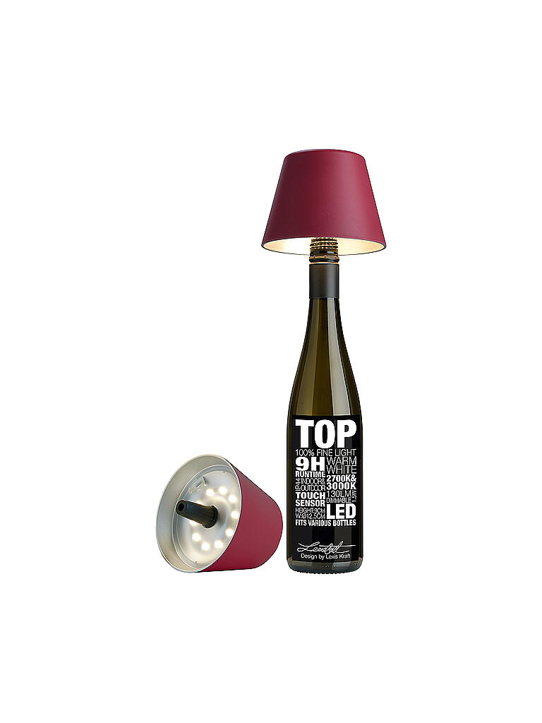 SOMPEX | Flaschenleuchte TOP 9cm Bordeaux | beere