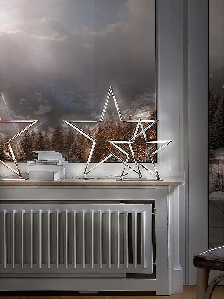 SOMPEX | Tischleuchte Lucy LED Weihnachtsstern Chrom 50cm | silber