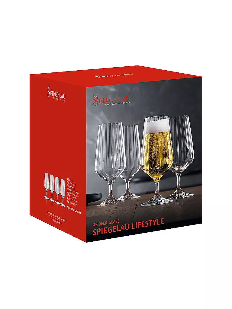 SPIEGELAU | Bierglas 4er Set LIFESTYLE 440ml | transparent