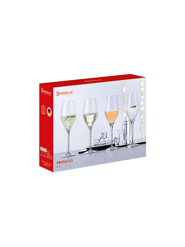 SPIEGELAU | Cocktailglas 4er Set Prosecco Mixdrink | transparent