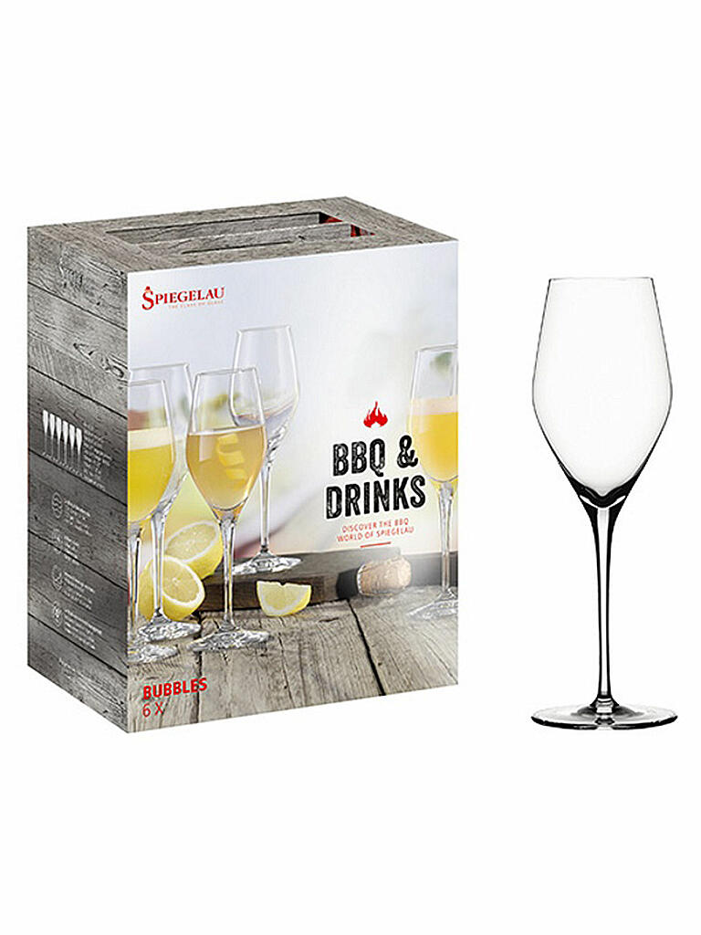 SPIEGELAU | Proseccoglas 6er Set BBQ & DRINKS 270ml | transparent