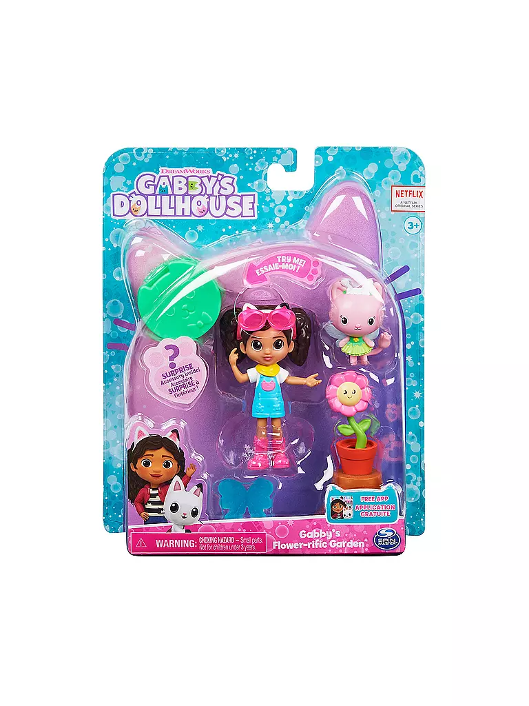 SPINMASTER | Gabby‘s Dollhouse Cat-tivity Set, Flower-rific Garden - Garten Set mit Gabby und Kitty Fee | keine Farbe