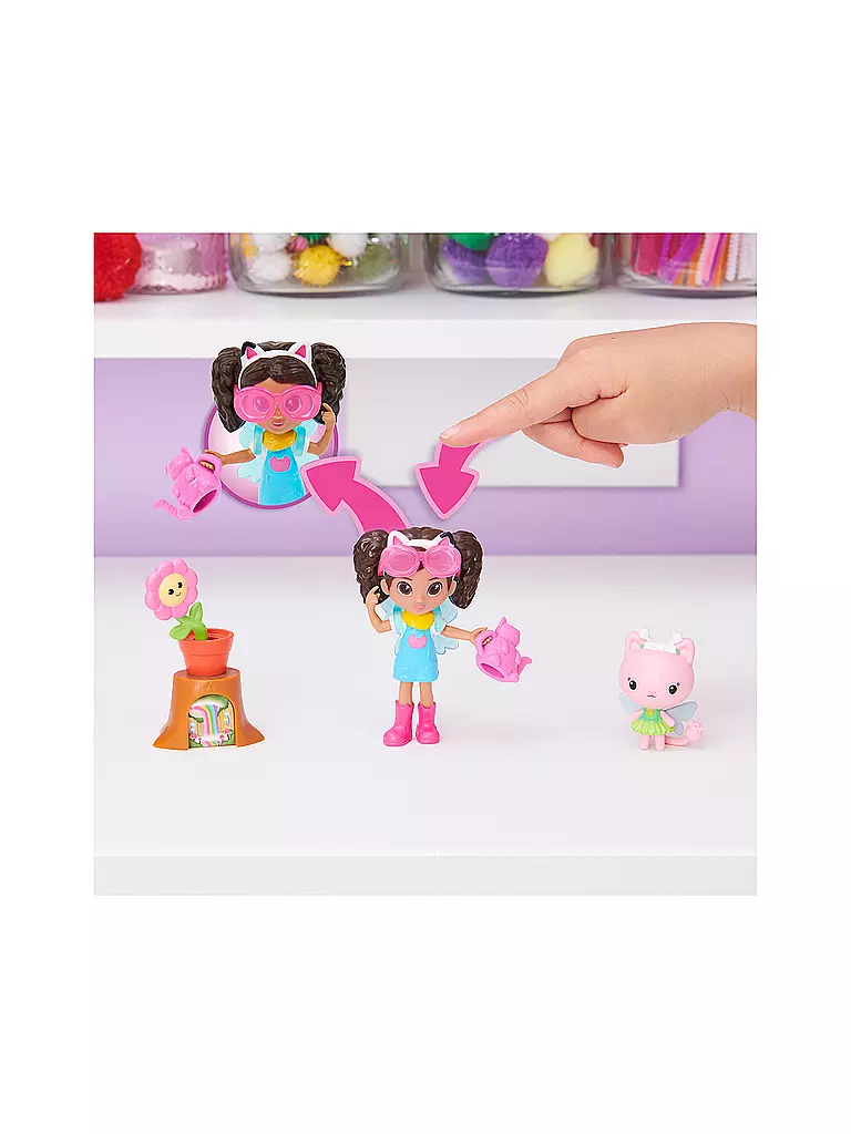 SPINMASTER | Gabby‘s Dollhouse Cat-tivity Set, Flower-rific Garden - Garten Set mit Gabby und Kitty Fee | keine Farbe