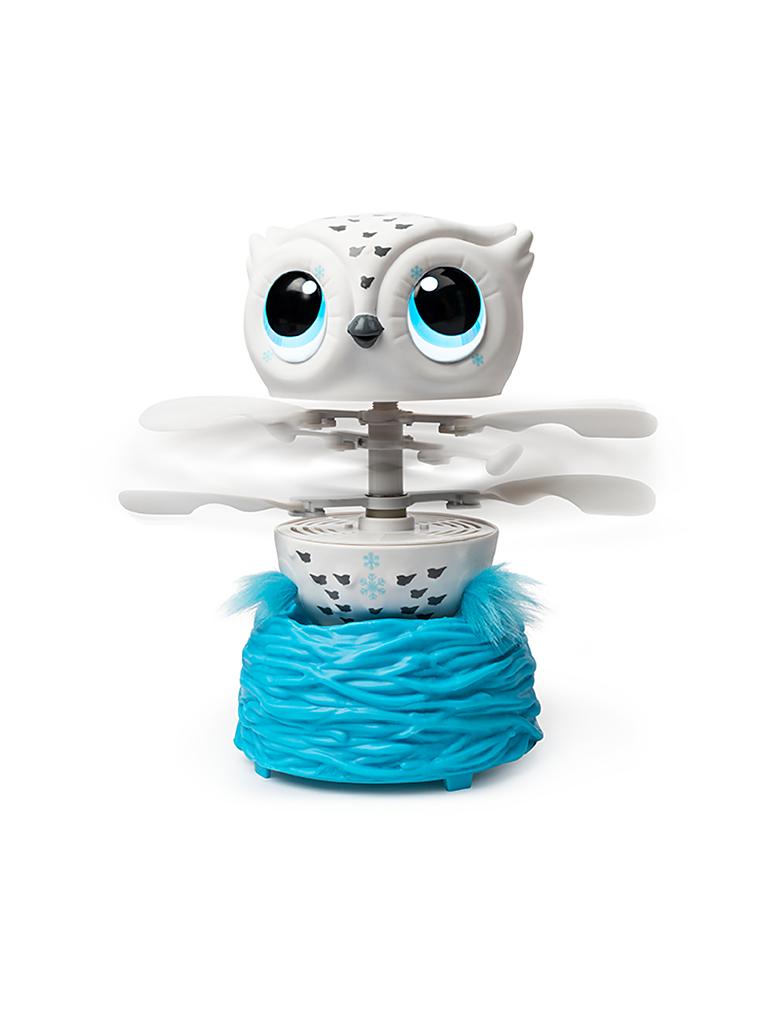 SPINMASTER | Owleez - Fliegende interaktive Spielzeug-Babyeule mit Leuchteffekten und Sounds 6046148 | transparent