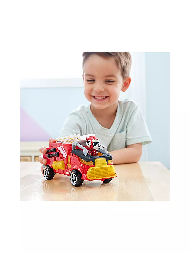 PAW PATROL Dino Rescue Marshalls Fahrzeug Mit Rückziehfunktion - Inklusive Figur & Überraschungs-Dino