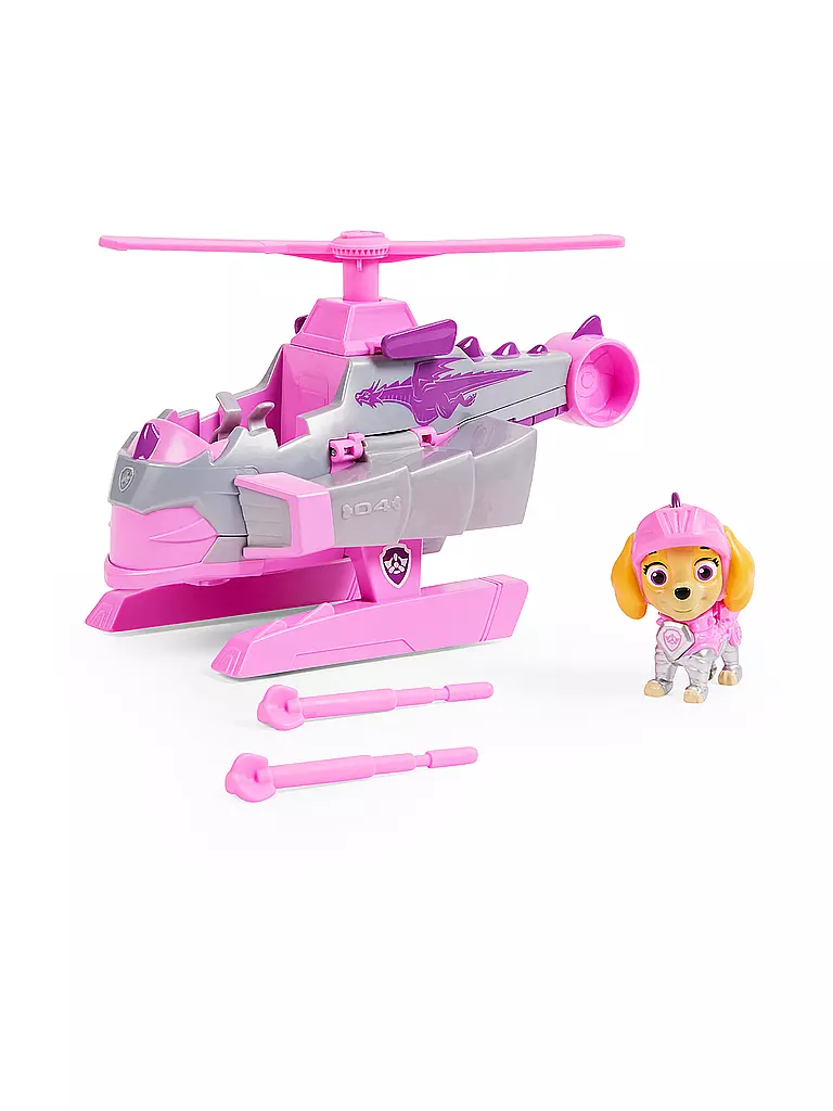 SPINMASTER | PAW Patrol Rescue Knights Basis Fahrzeug Spielzeugauto von Skye mit Welpenfigur | keine Farbe