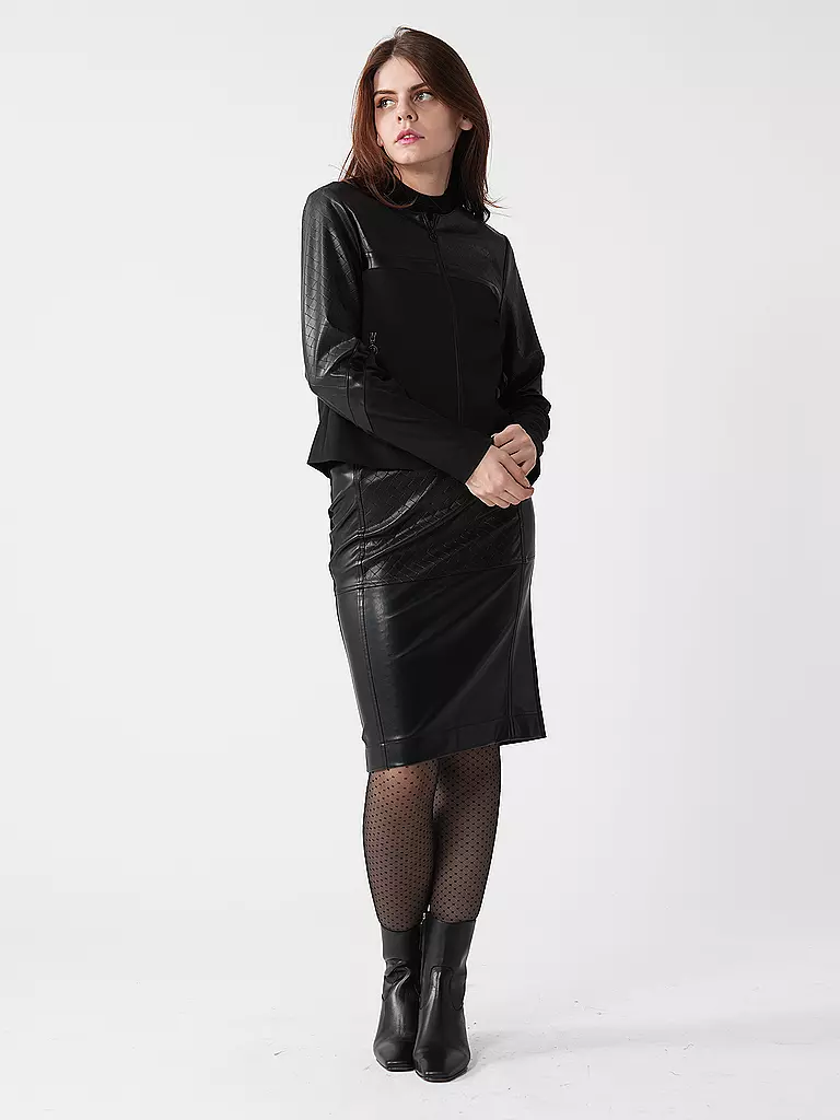 SPORTALM | Jacke in Lederoptik  | schwarz