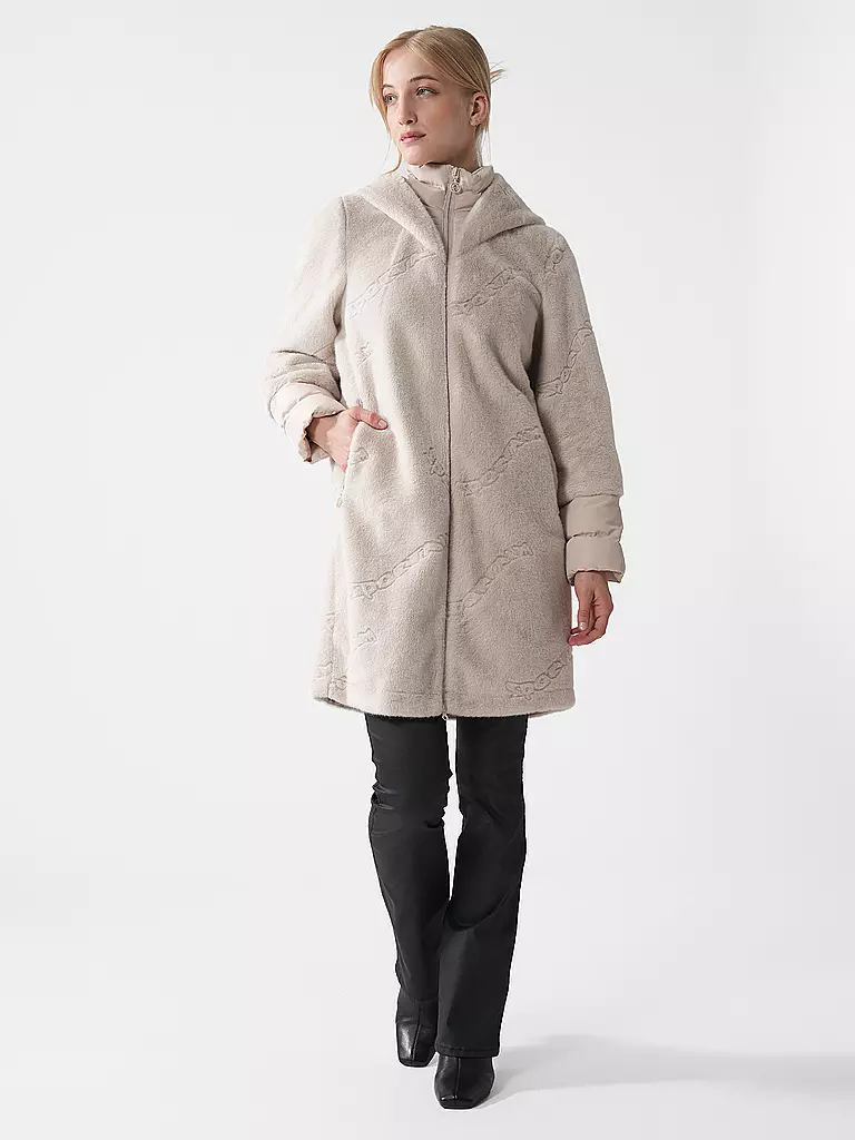 SPORTALM | Mantel in Felloptik | grau
