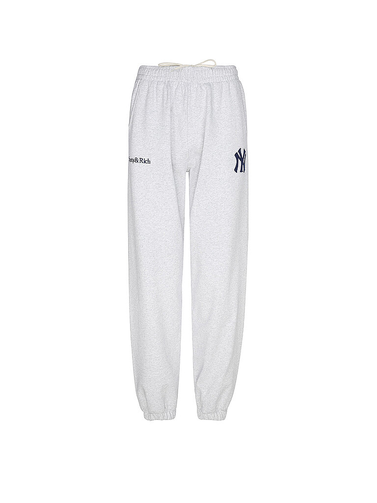 SPORTY & RICH Jogginghose HERITAGE YANKEES SERIF grau | XS